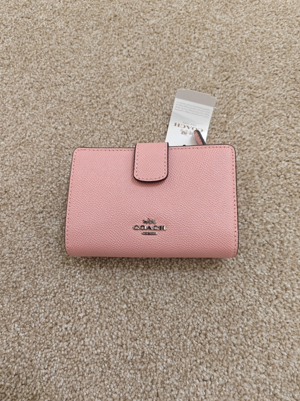 Coach Pink Leather Small Wallet